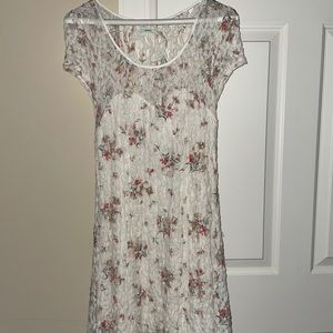 Urban Outfitters White Lace Floral Dress